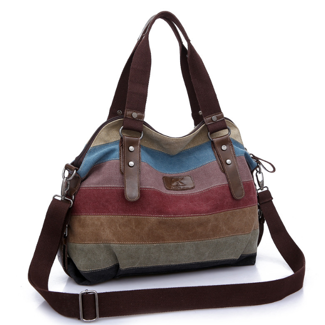 Casual Retro Fashion College Shoulder Diagonal Bulk Handbags Image 4