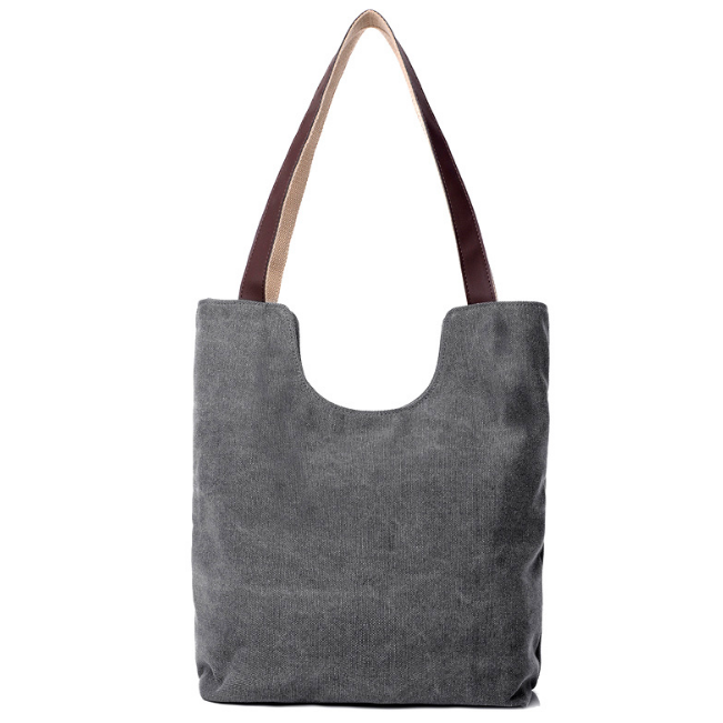 Retro Fashion Cotton Bag Shoulder Simple Casual Handbag Image 7