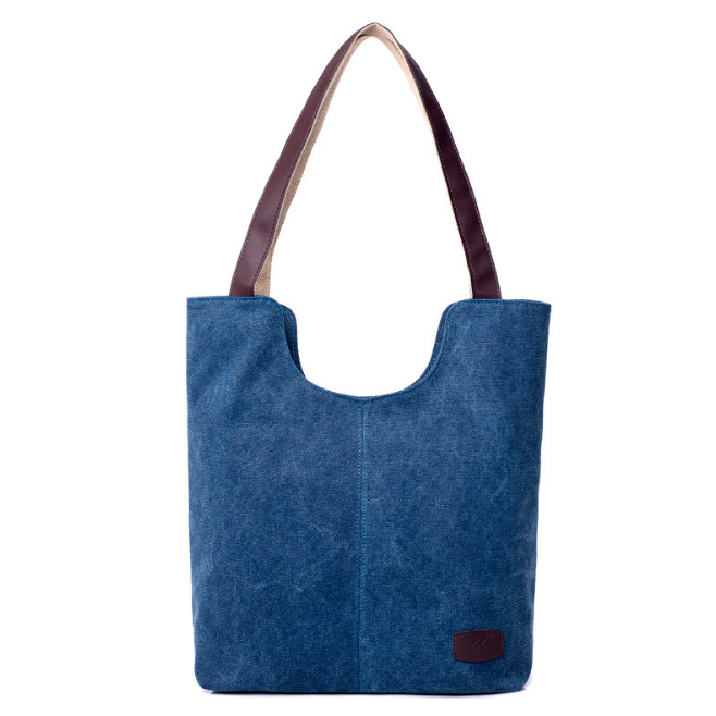 Retro Fashion Cotton Bag Shoulder Simple Casual Handbag Image 4