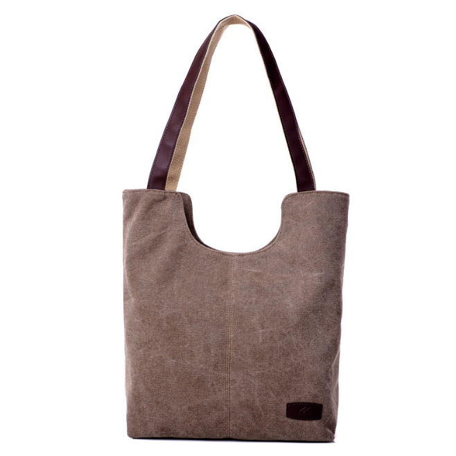 Retro Fashion Cotton Bag Shoulder Simple Casual Handbag Image 3