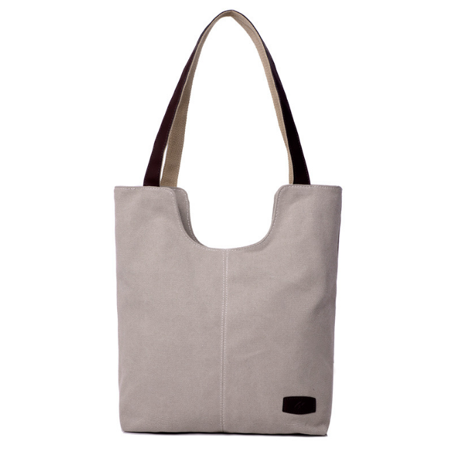 Retro Fashion Cotton Bag Shoulder Simple Casual Handbag Image 6