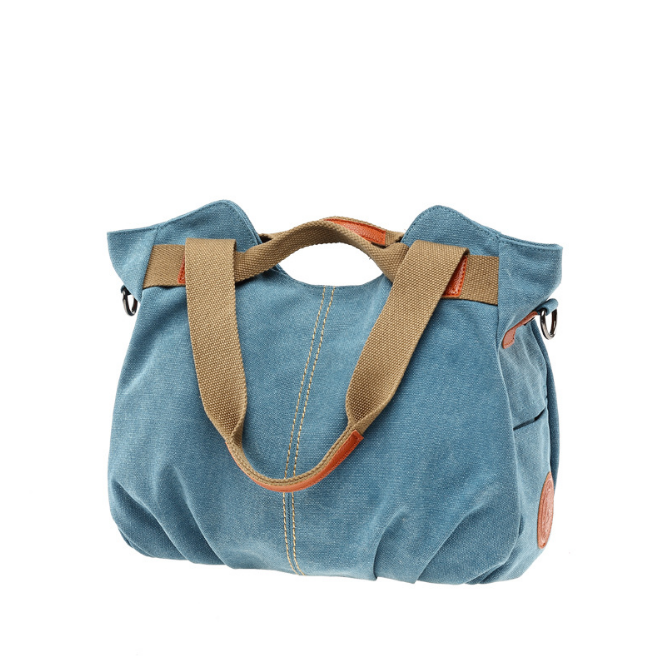 Fashion Casual Shoulder Diagonal Handbag Retro Canvas Bag Image 7