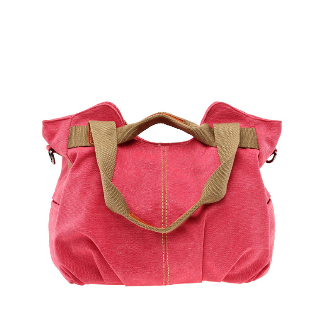 Fashion Casual Shoulder Diagonal Handbag Retro Canvas Bag Image 4