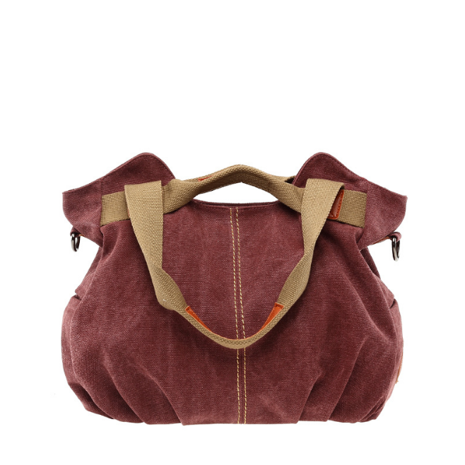 Fashion Casual Shoulder Diagonal Handbag Retro Canvas Bag Image 6