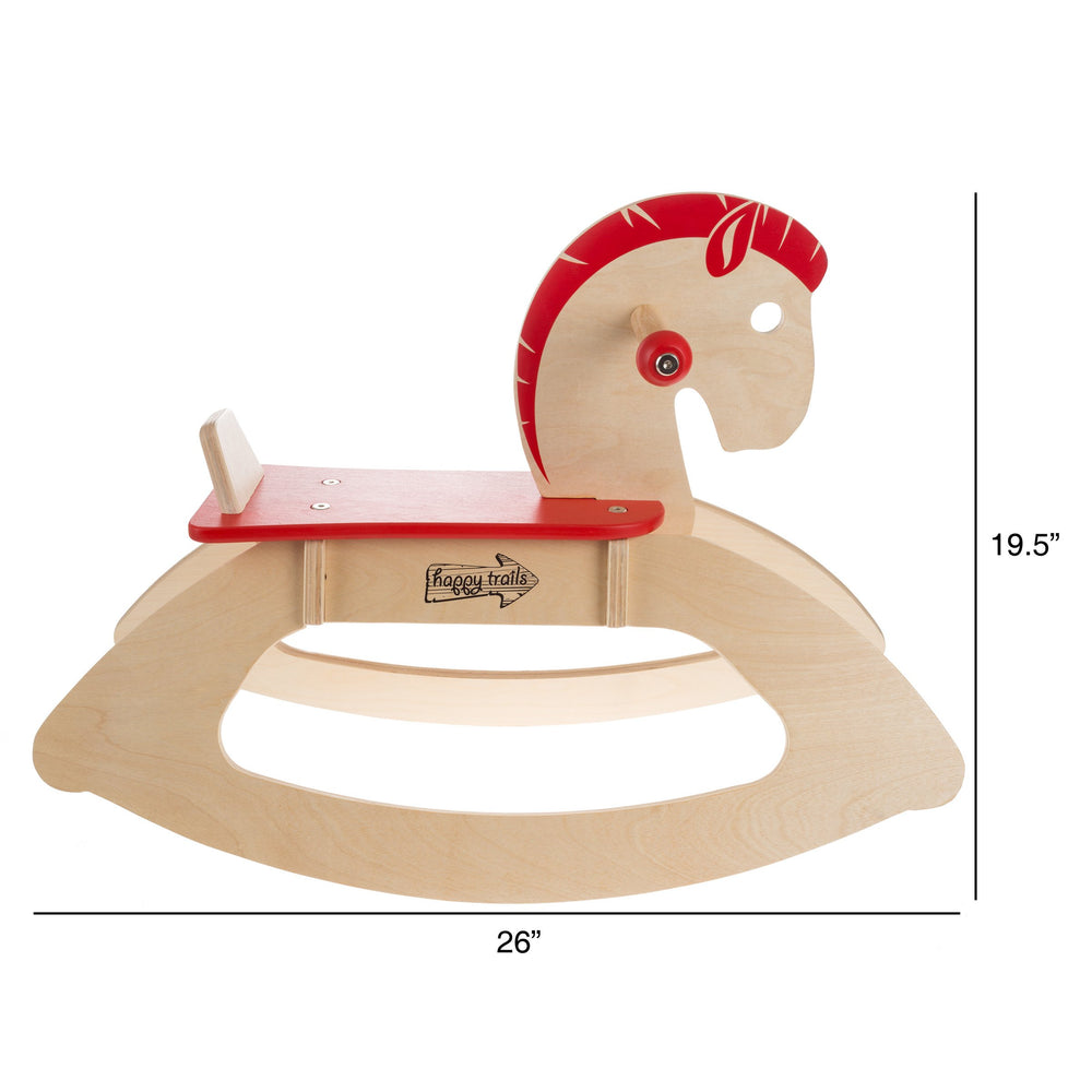 Classic Style Wooden Rocking Horse Vintage Look Ride on Toy Rocker 1 - 3 Year Olds Image 2