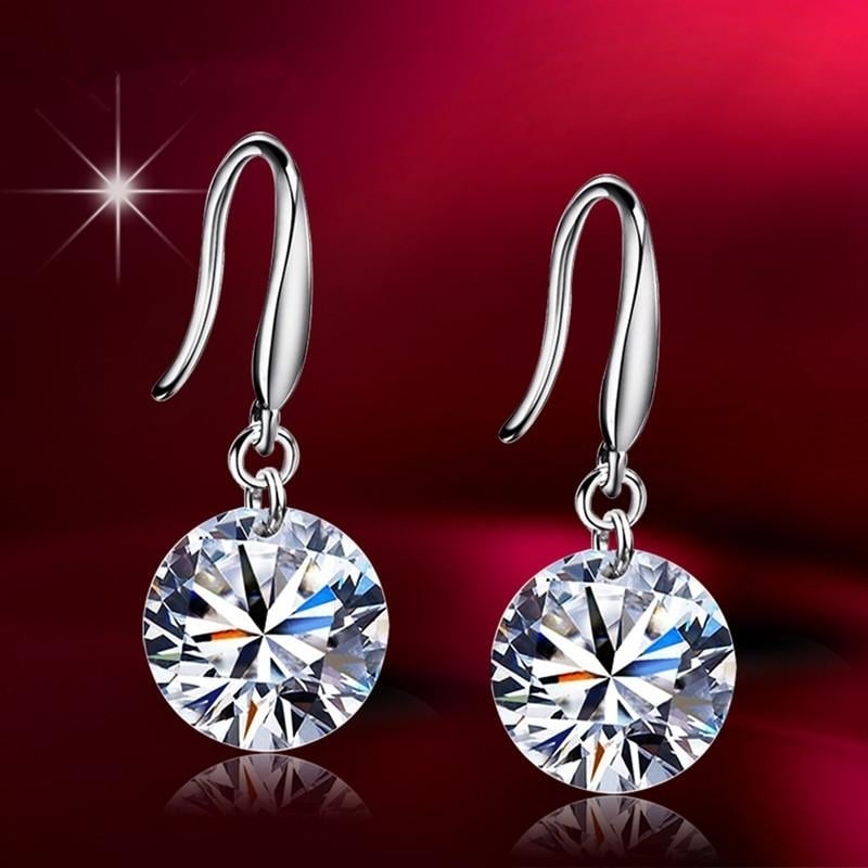 Elegant Zircon Crystal Dangle Drop Earrings For Women Jewelry Dainty Boucle Mujer Brincos Image 1