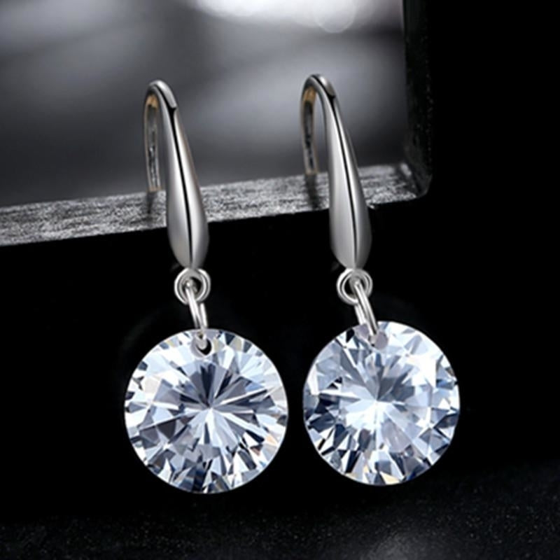 Elegant Zircon Crystal Dangle Drop Earrings For Women Jewelry Dainty Boucle Mujer Brincos Image 4