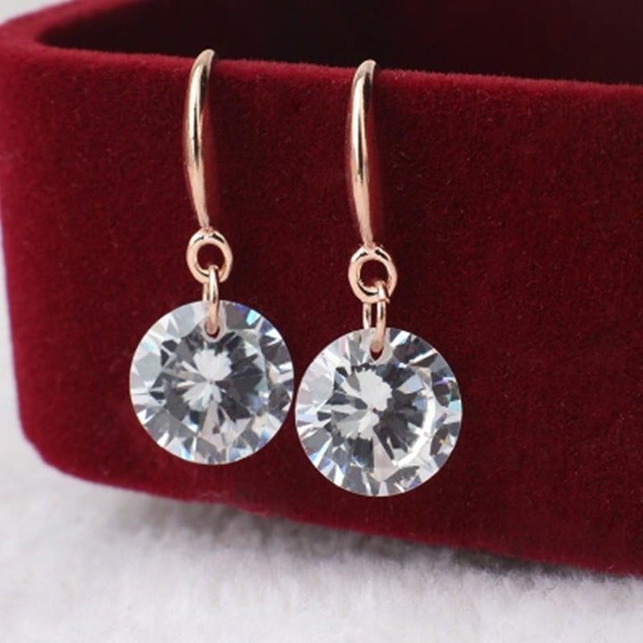 Elegant Zircon Crystal Dangle Drop Earrings For Women Jewelry Dainty Boucle Mujer Brincos Image 6