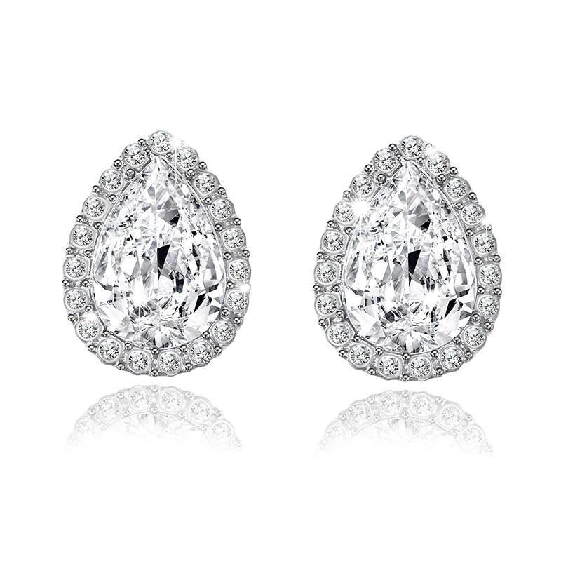 Luxury Water Drop Crystal Stud Earrings Image 4