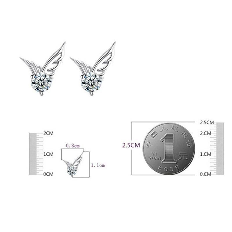 Angel Wings Crystal Earrings Image 2