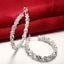 Womens 925 Sterling Silver Elegant U-Shaped Medium Size Hoop Earrings Image 1