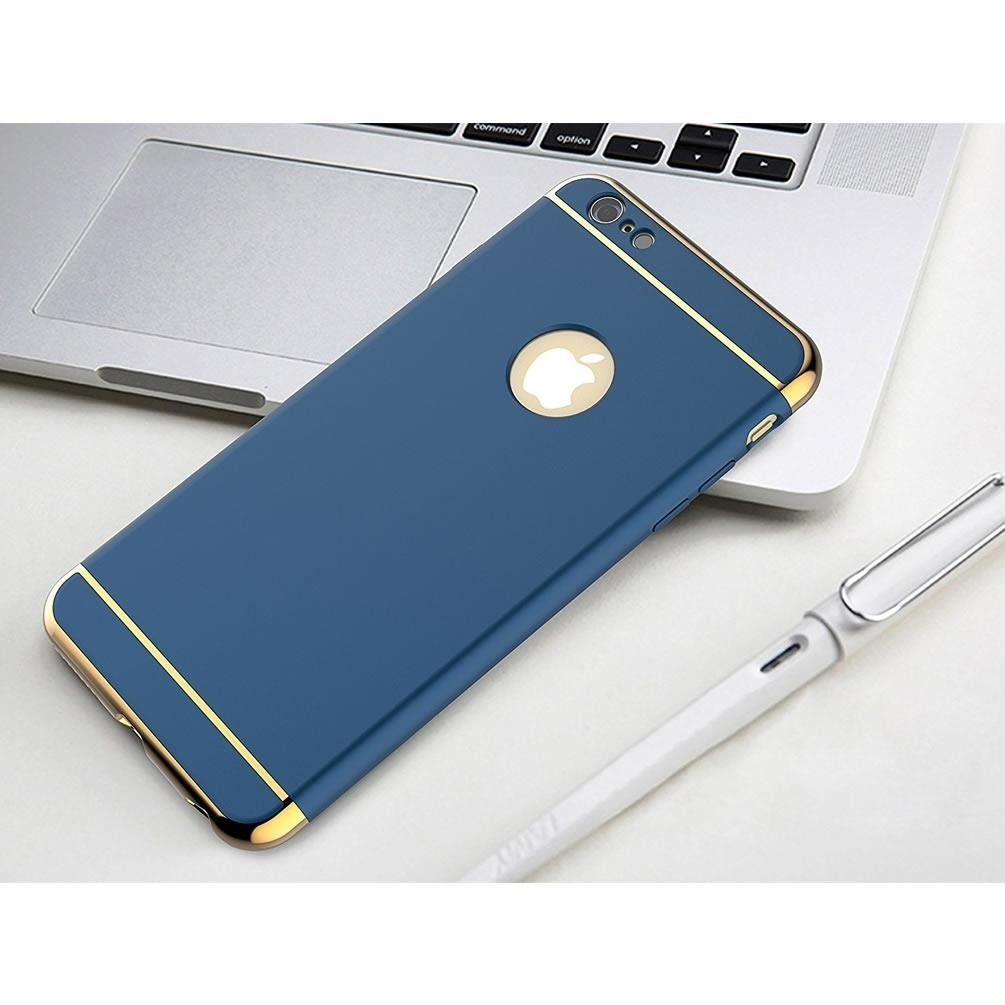 Black Parrot Case for Apple iPhone 6 6S Blue and Gold Ultra Thin Matte Cover Image 3