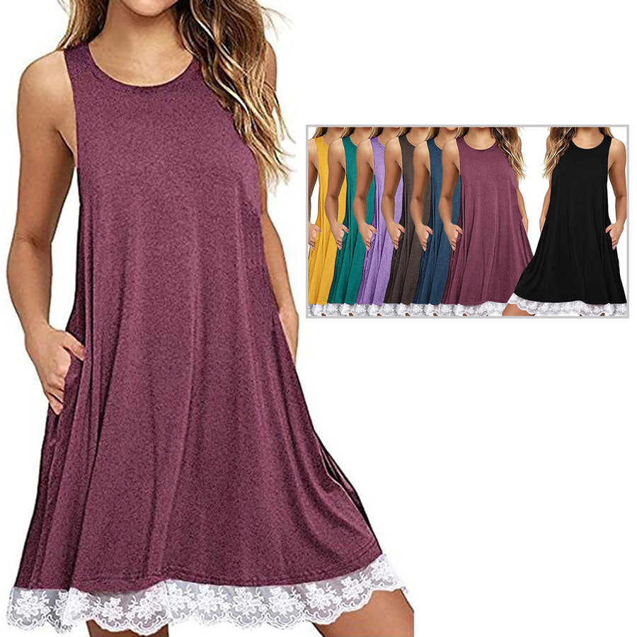 Sleeveless Tunic Top Blouse Dress Image 1