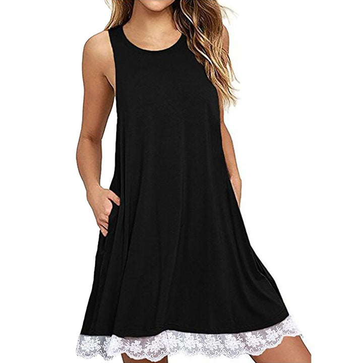 Sleeveless Tunic Top Blouse Dress Image 2