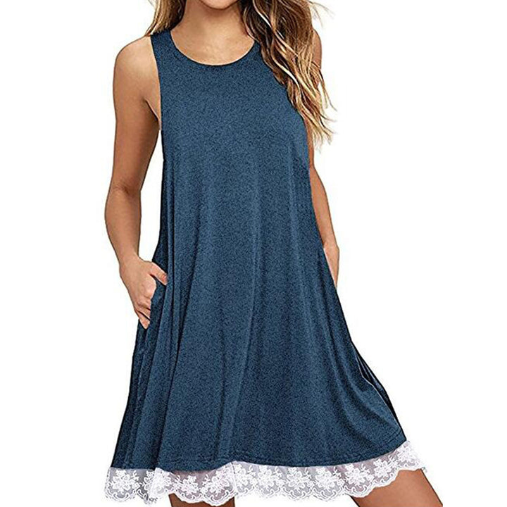 Sleeveless Tunic Top Blouse Dress Image 3