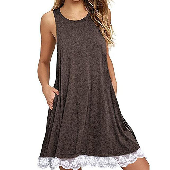 Sleeveless Tunic Top Blouse Dress Image 4