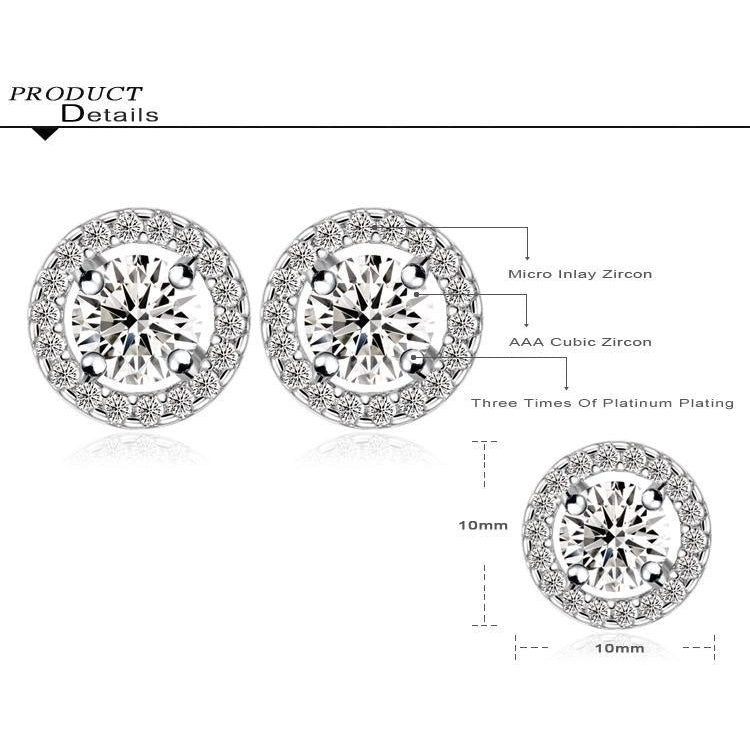 Fashion Wedding Jewelry Set Silver Color Zirconia Pendant/Earrings Set Image 2