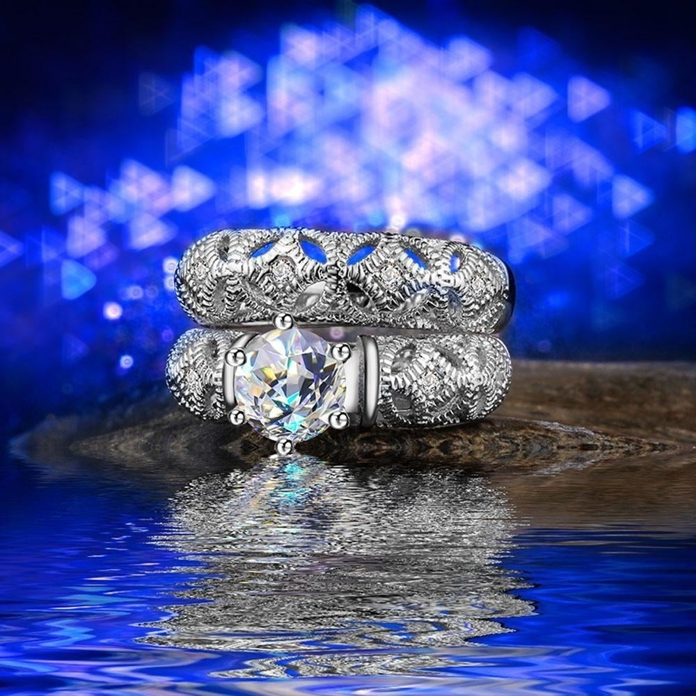 Luxury Cubic Zirconia Double Band Image 2