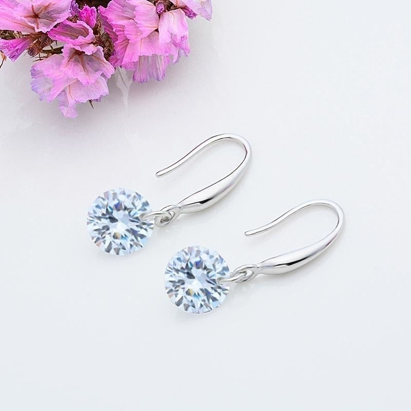 Silver Cubic Zirconia Drop Earring Image 7