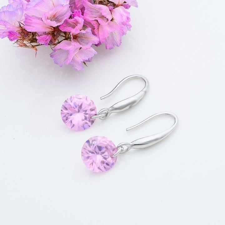 Silver Cubic Zirconia Drop Earring Image 4