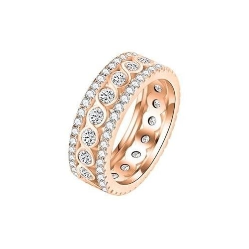 Twist Crystal White Gold Plated Ring Image 6