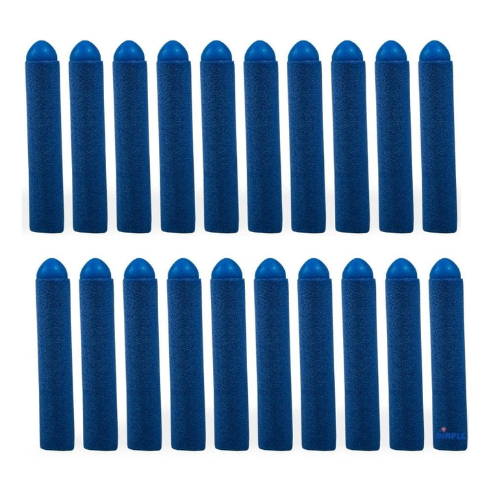 20 Pack Foam Toy Dart Refill Bullets Blue fine for Nerf Gun Shooting Image 1