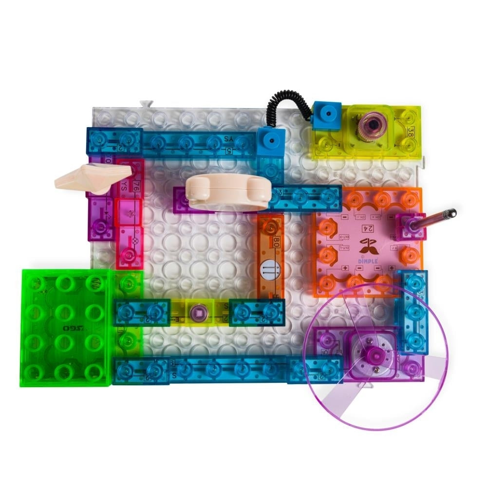 Lectrixs Electronic Building Blocks (44-Piece Set with 120 Projects) Light Up DIY Stacking Toys with Kid-Friendly Image 2