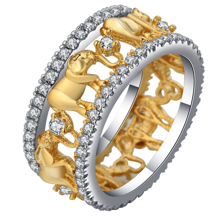 Gold Elephant Ring Image 1