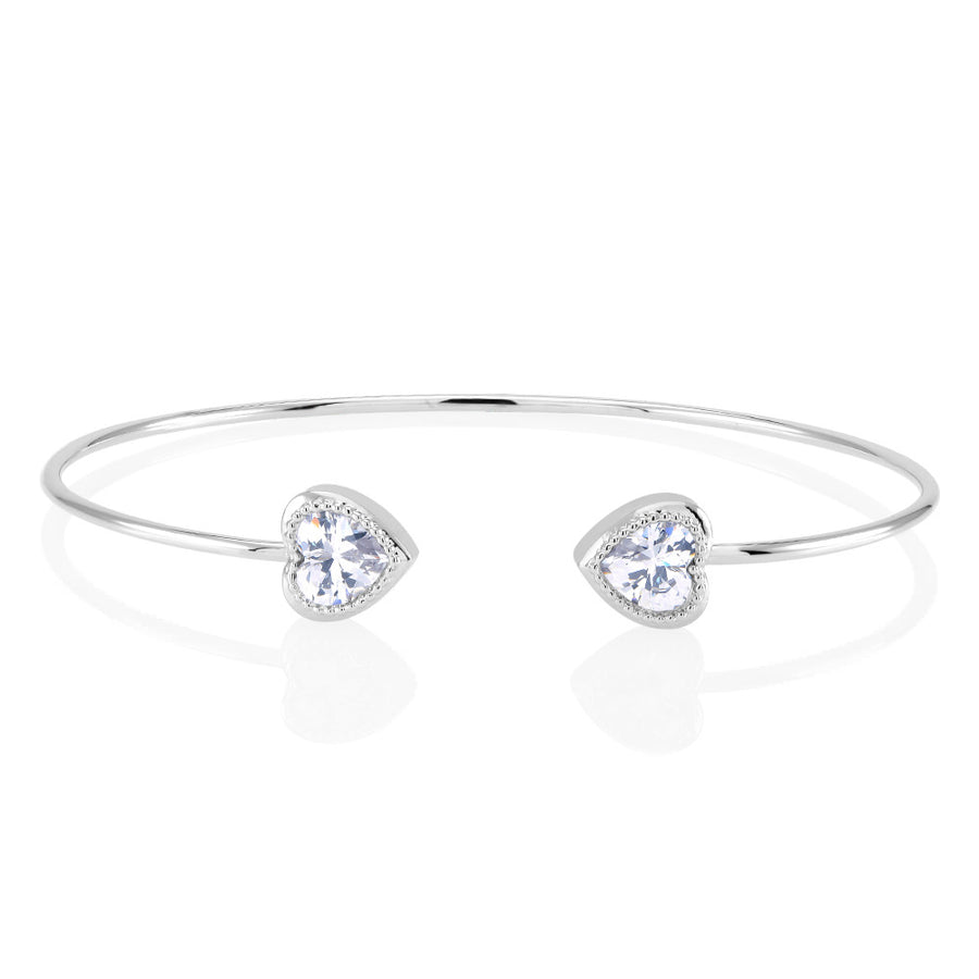 Cubic Zirconia Square cuff Bangle Image 1