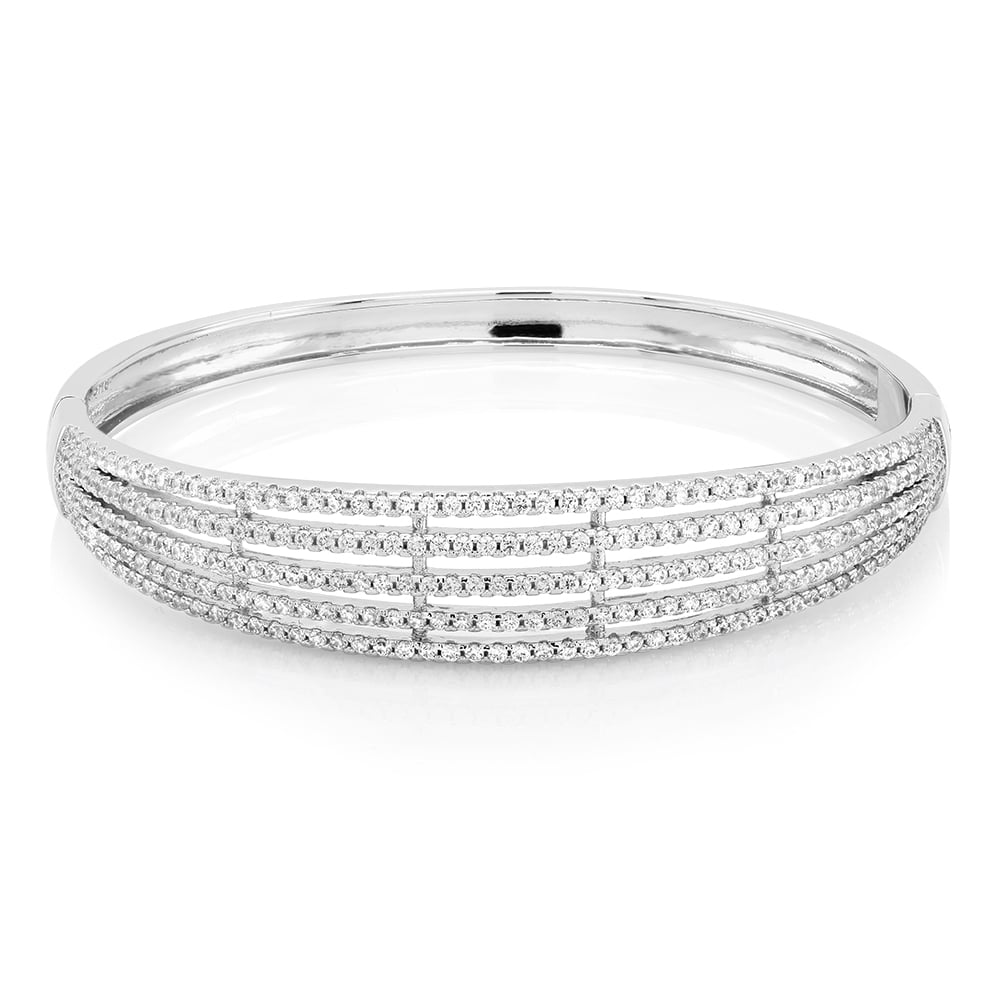 Cubic zirconia Fancy Comfort Fit Bangle Image 1