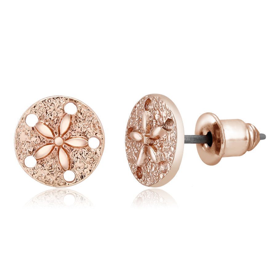 18kt Rose Gold Plated Weheel Stud Earrings Image 1