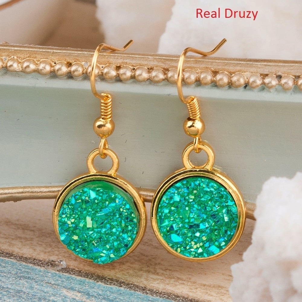 Stylish Druzy Drop Earrings Image 1