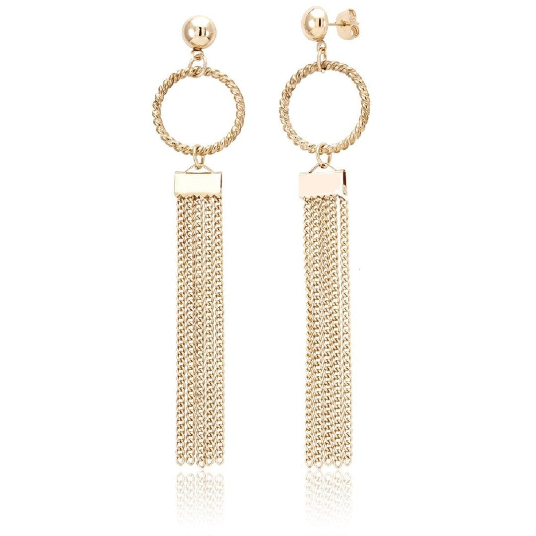 18kt Yellow Gold Drop Earrings Image 1