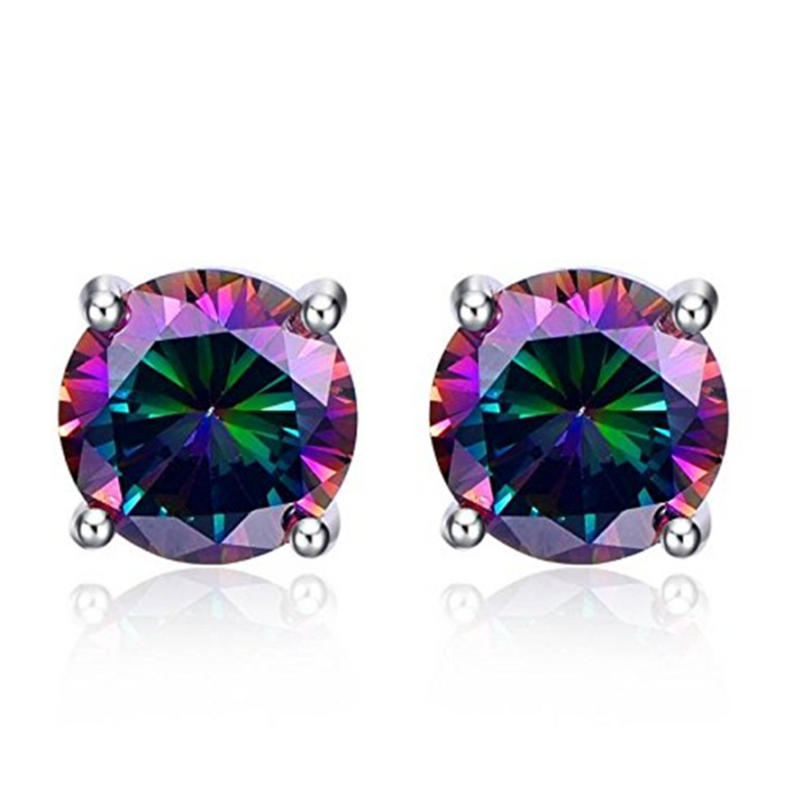 Mystic Topaz Stud Earrings Image 1