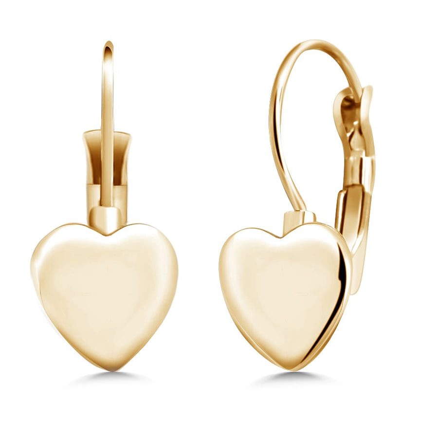 yellow Drop Heart Earrings Image 1