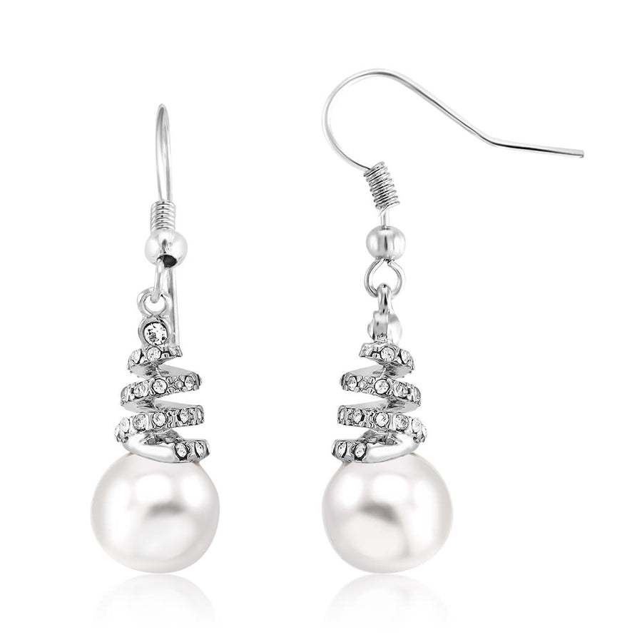 Faux Pearl Drop Earrings Image 1