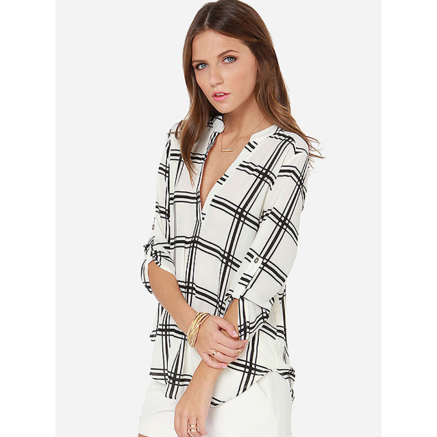 Black And White Striped Sleeves Image 2