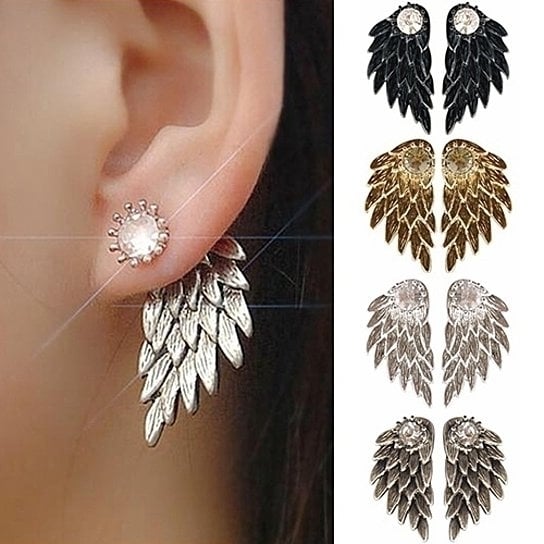 Angel Wing Stud Earrings Image 1