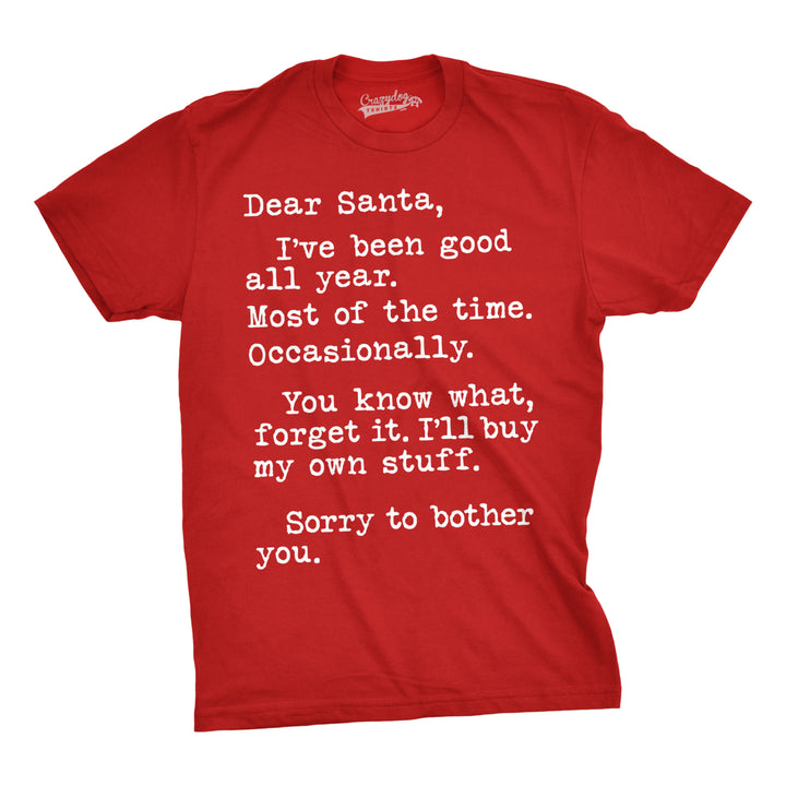 Mens Dear Santa Ill Buy My Own Stuff T shirt Funny Christmas Gift Sarcastic Tee Image 4