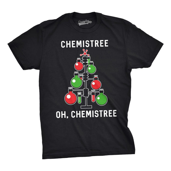 Mens Chemistree T shirt Funny Chemistry Science Christmas Nerdy Graphic Cool Tee Image 1