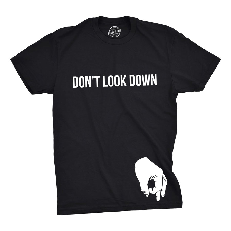 Mens Dont Look Down T shirt Funny Circle Game Novelty Tee Image 1