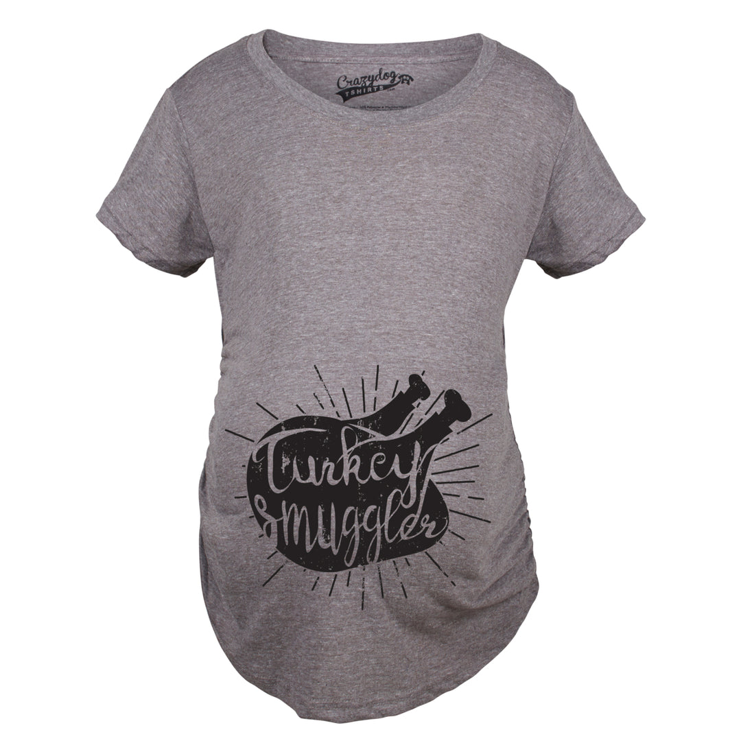 Turkey Smuggler T shirt Funny Thanksgiving Maternity Shirt Pregnancy Baby Tee Image 6