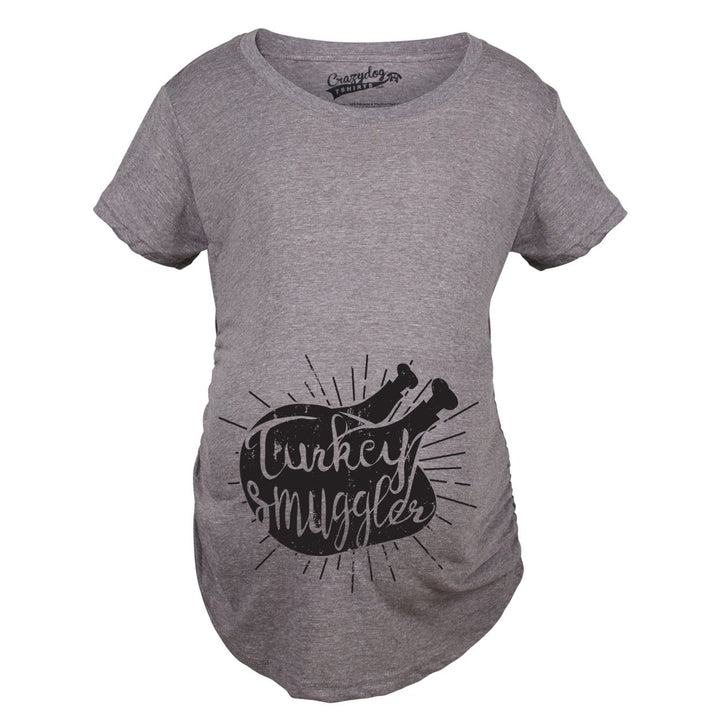 Turkey Smuggler T shirt Funny Thanksgiving Maternity Shirt Pregnancy Baby Tee Image 1