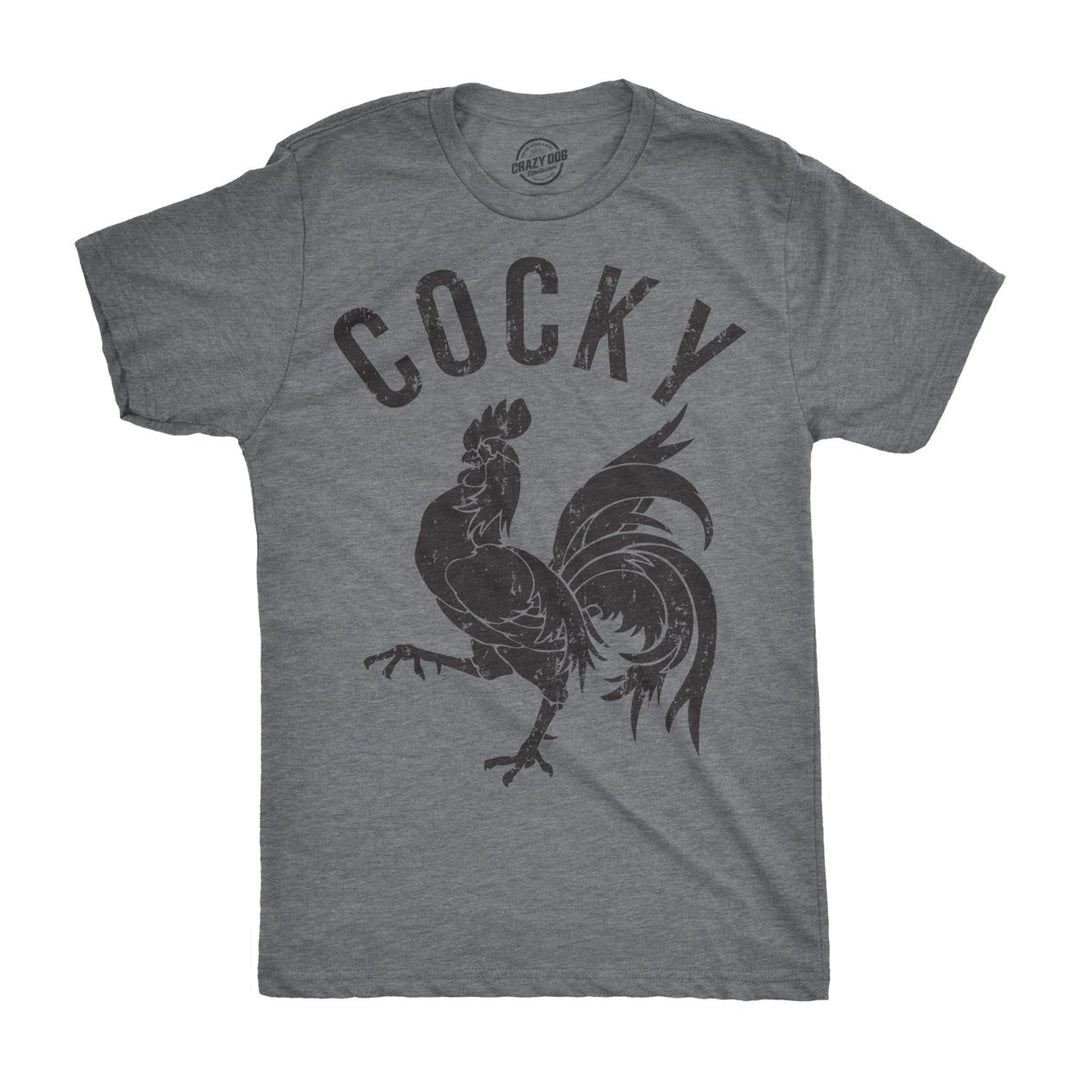 Mens Cocky T shirt Funny Sarcastic Rude Tee Hilarious Adult Humor Dad Joke Image 1