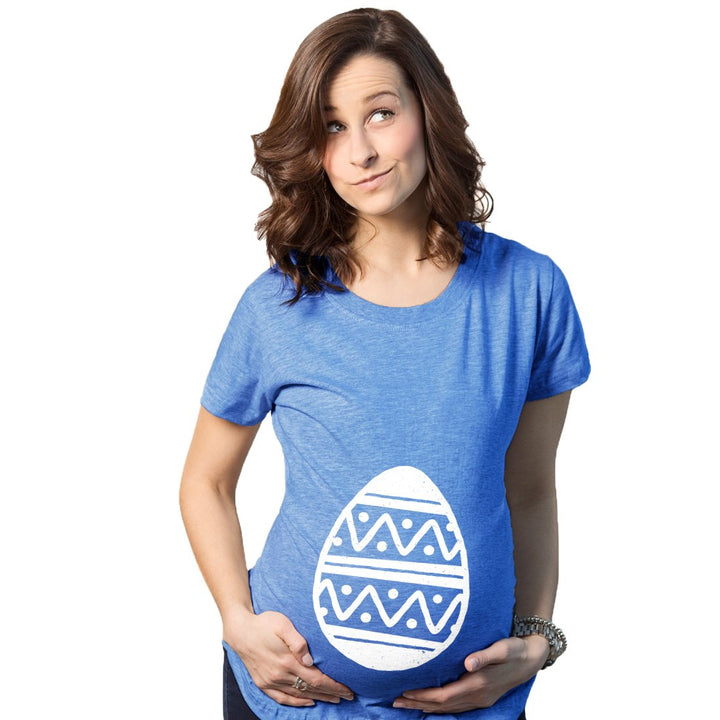 Maternity Easter Egg Baby Bump T Shirt Its A Girl Pregnancy Announcement Tee Image 1