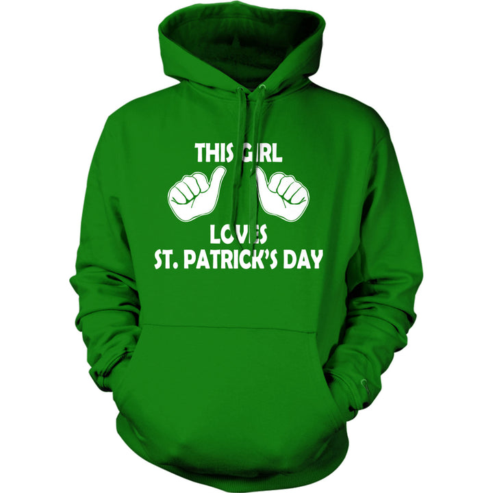 This Girl Loves St Patricks Day Hoodie Funny Saint Patricks Day Shirt Shamrock Image 4