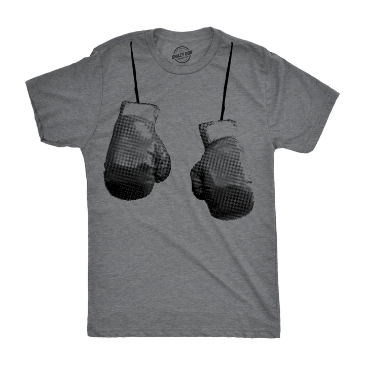 Mens Hanging Gloves Tshirt Cool Fitness Boxing Gym Tee For Guys Image 1