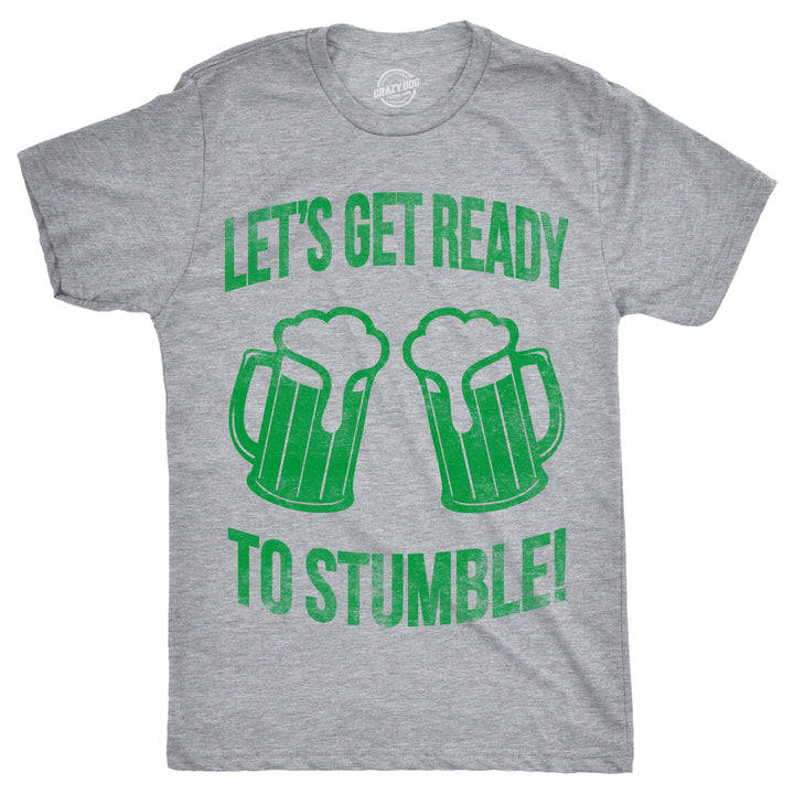 Mens Lets Get Ready To Stumble T Shirt Funny St Saint Patricks Day Drinking Tee Image 4