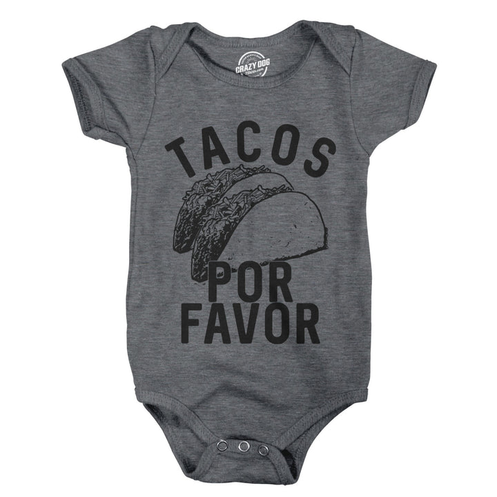 Creeper Tacos Por Favor Funny Shower Gift for Newborn Baby Shirt Toddler Image 1