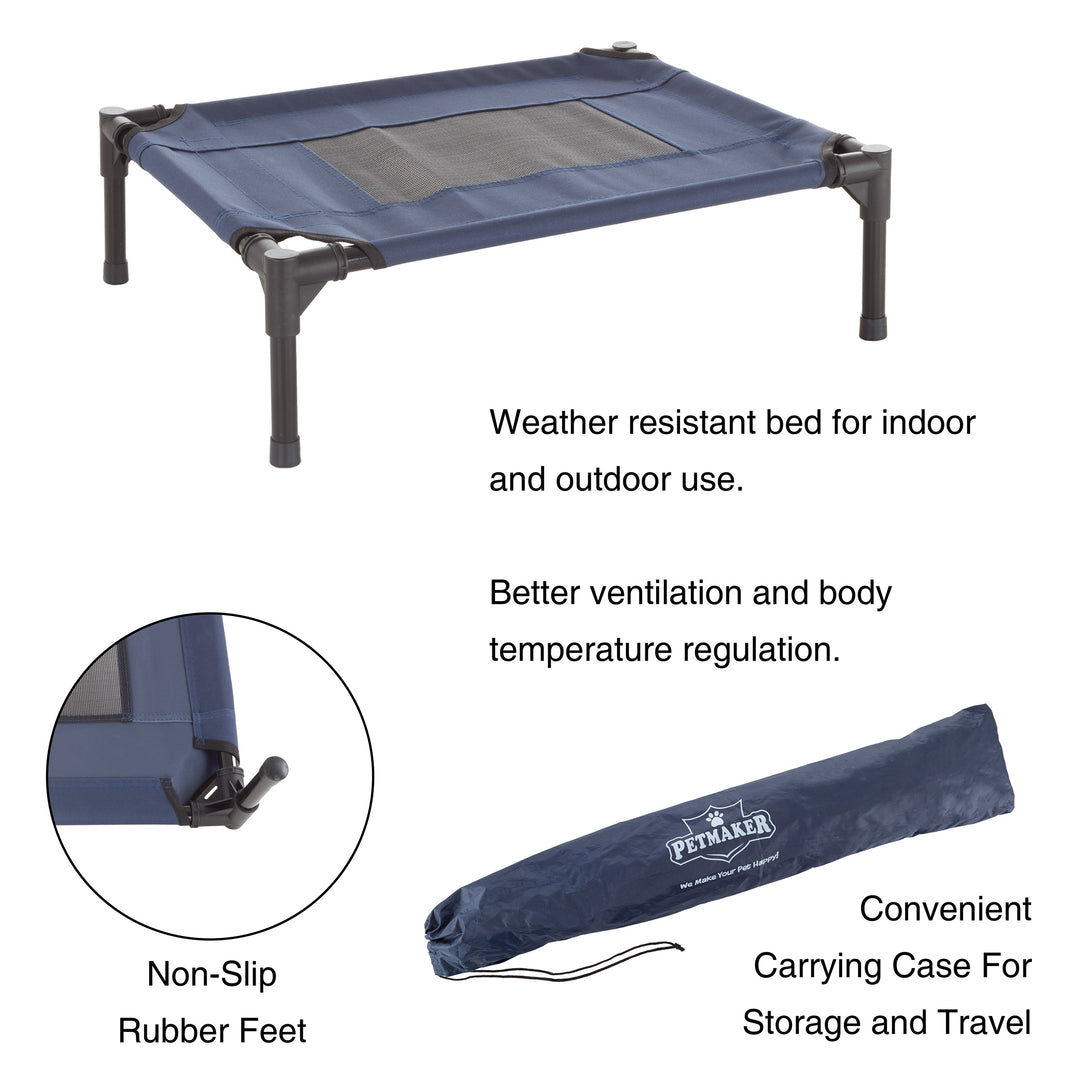 XSmall Dog Cat Bed Indoor Outdoor Raised Elevated Cot 24 x 18 Inch Camping Travel Image 3